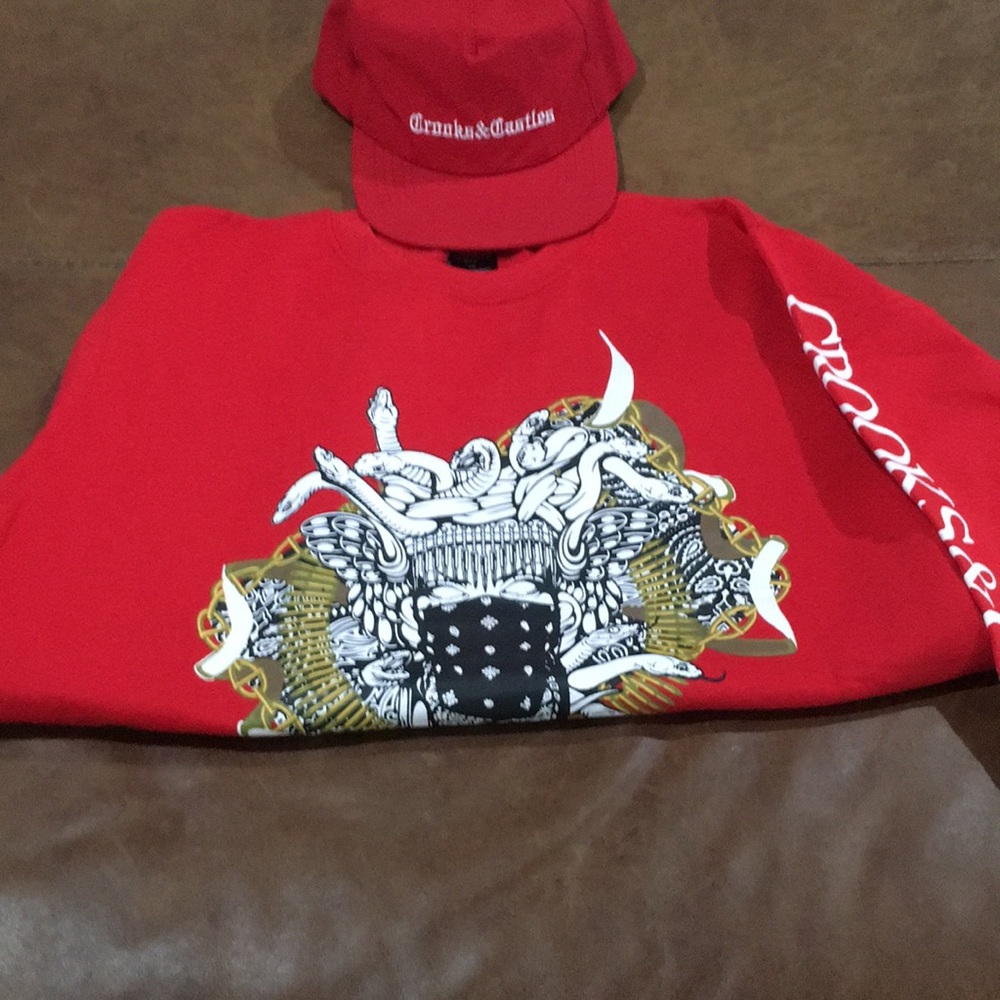 Crooks & Castles crew sweater and Cap